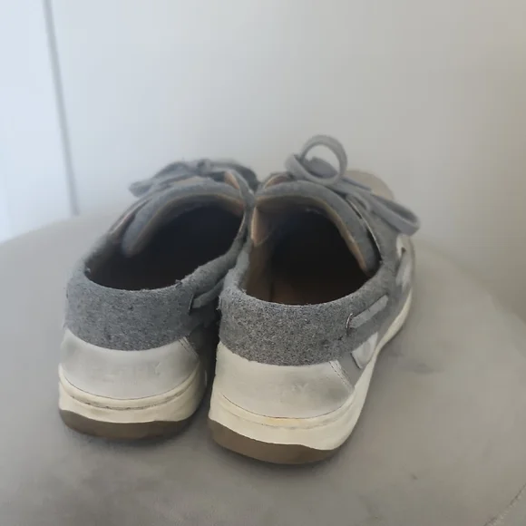 Sperry Gray Loafers with White Sole - Picture 4 of 5